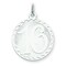 Sterling Silver Sweet Sixteen Disc Charm Birthday Jewerly 27mm x 19mm